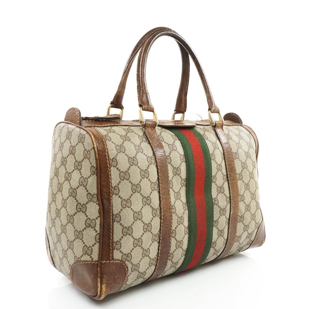 Auth Gucci Hand Bag Brown Leather #29012G13 - Picture 4 of 13